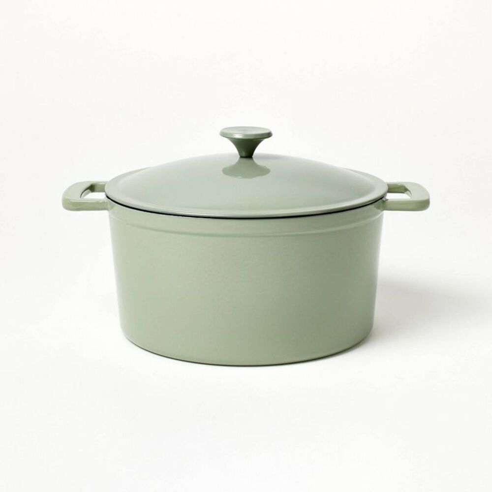 Figmint - 7.5qt Enamel Dutch Oven Sage Green - Figmint Green